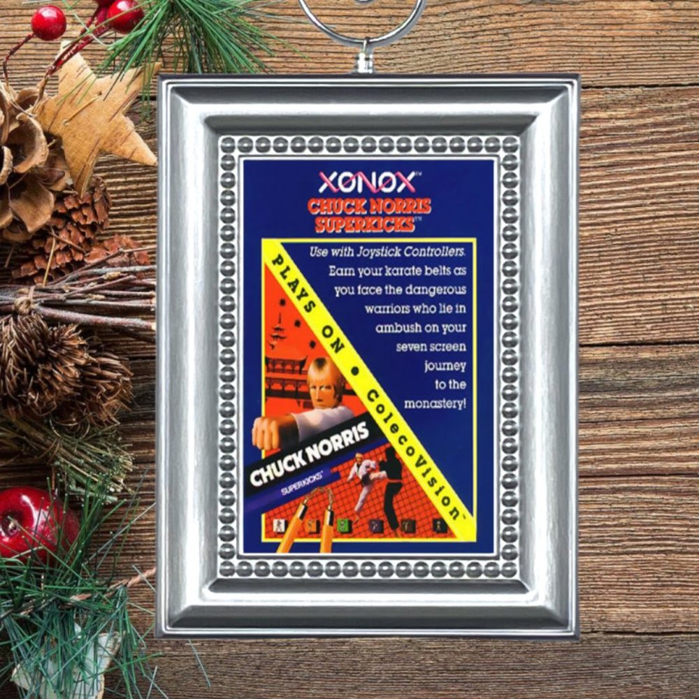 ColecoVision Chuck Norris Superkicks Video Game Memorabilia Christmas Ornament